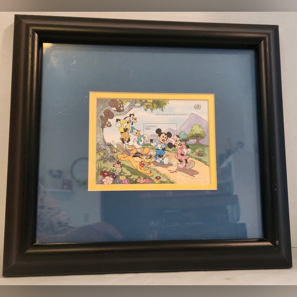 1990 Uganda Disney Stamp – "Fab 5" Jogging – Limited Edition Collectible